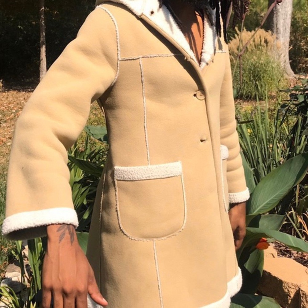 Vintage Brown Fur Collar Coat 🧥